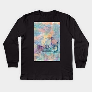 Governors Island (Watercolor) Kids Long Sleeve T-Shirt